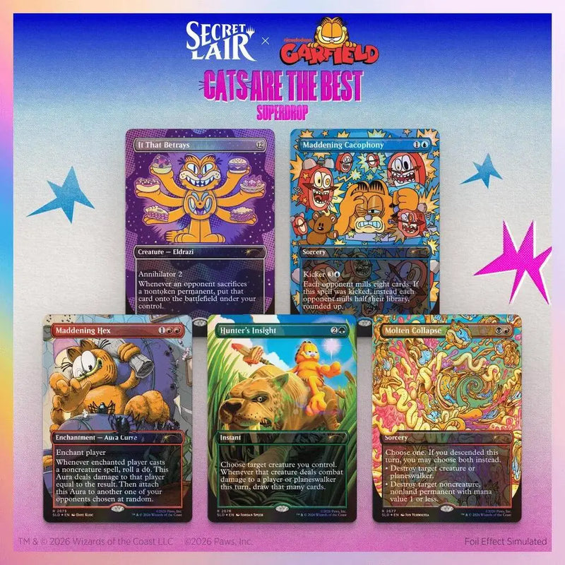 Secret Lair Drop Secret Lair x Garfield Our Only Thought Is To Entertain You Traditional Foil Edition - Magic: The