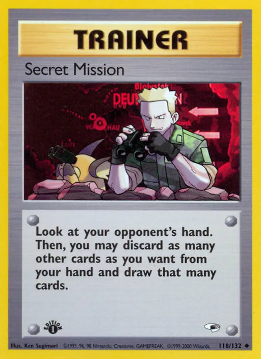 Secret Mission (118/132) [Gym Heroes 1st Edition] - Pokemon Single