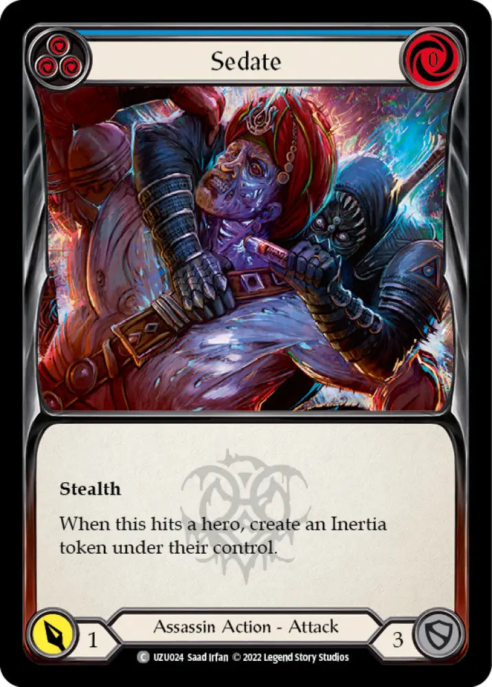 Sedate (Blue) [Outsiders] (Uzuri Blitz Deck) - Flesh And Blood Single