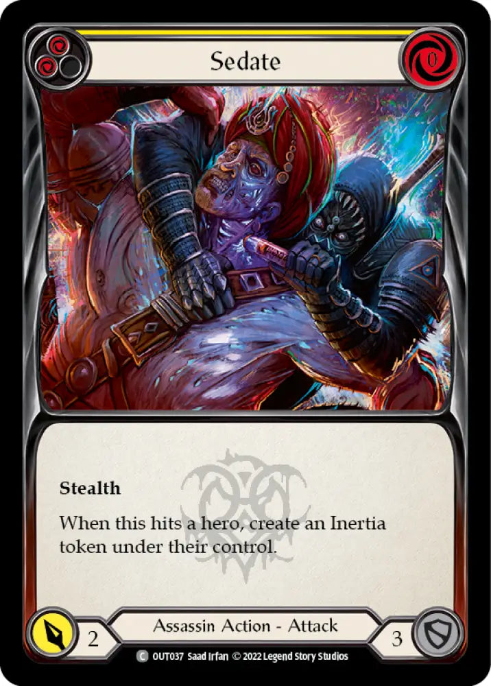 Sedate (Yellow) [Outsiders] Rainbow Foil - Flesh And Blood Single