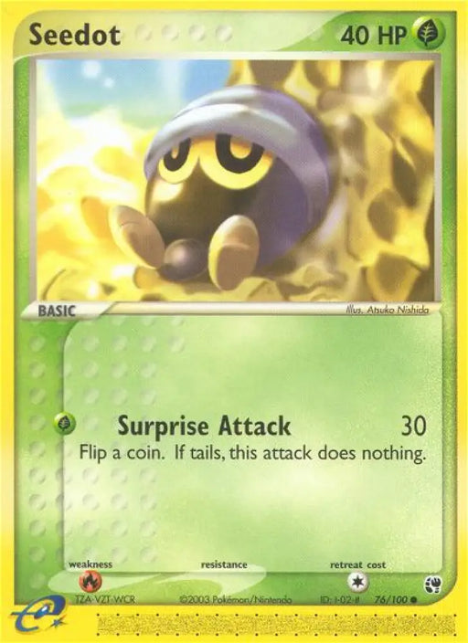 Seedot (76/100) [EX: Sandstorm] - Pokemon Single