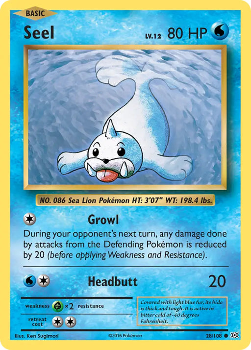 Seel (28/108) [XY: Evolutions] - Pokemon Single