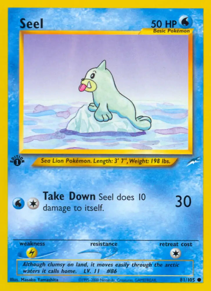 Seel (81/105) [Neo Destiny 1st Edition] - Pokemon Single
