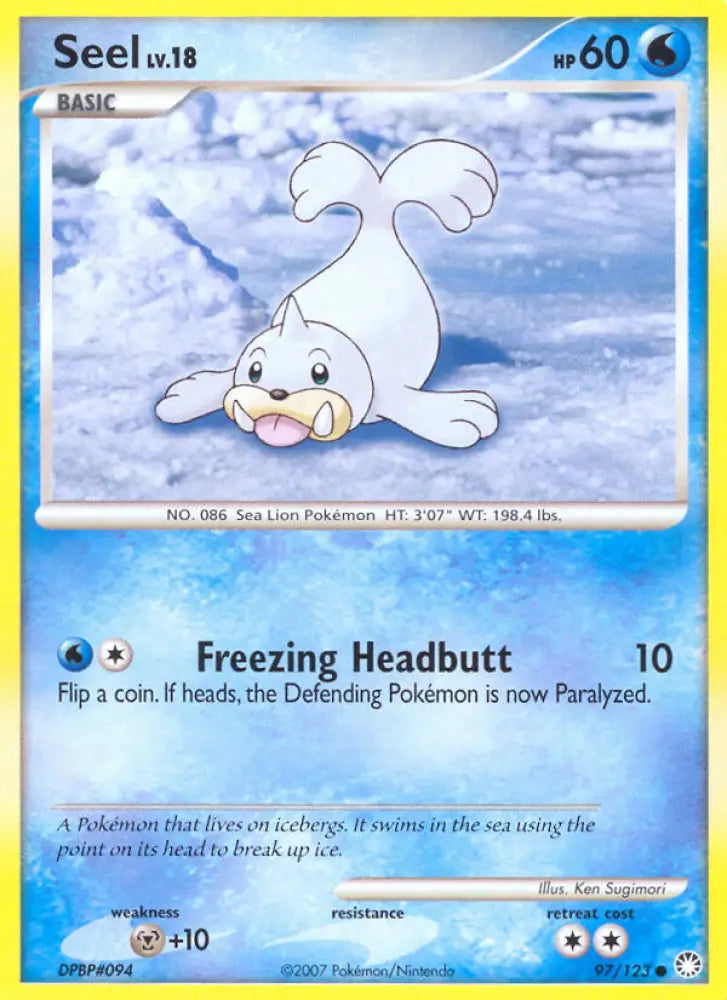 Seel (97/123) [Diamond & Pearl: Mysterious Treasures] - Pokemon Single