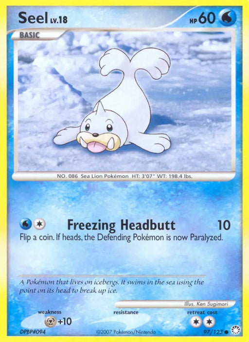 Seel (97/123) [Diamond & Pearl: Mysterious Treasures] - Pokemon Single