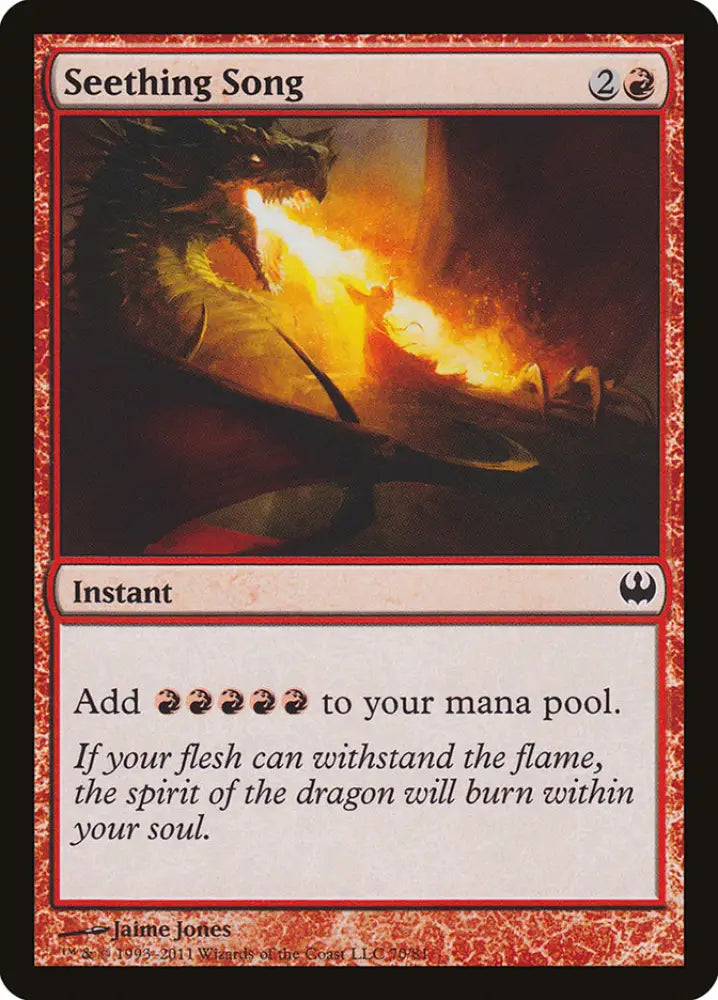 Seething Song [Duel Decks: Knights vs. Dragons] - MTG Single