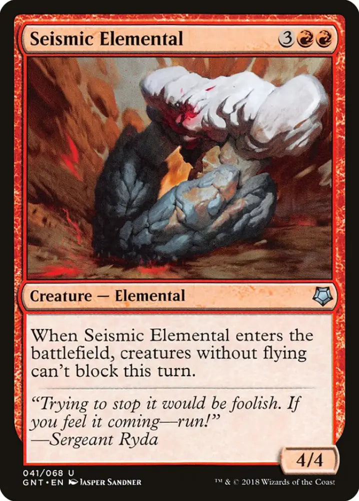 Seismic Elemental [Game Night 2018] - MTG Single