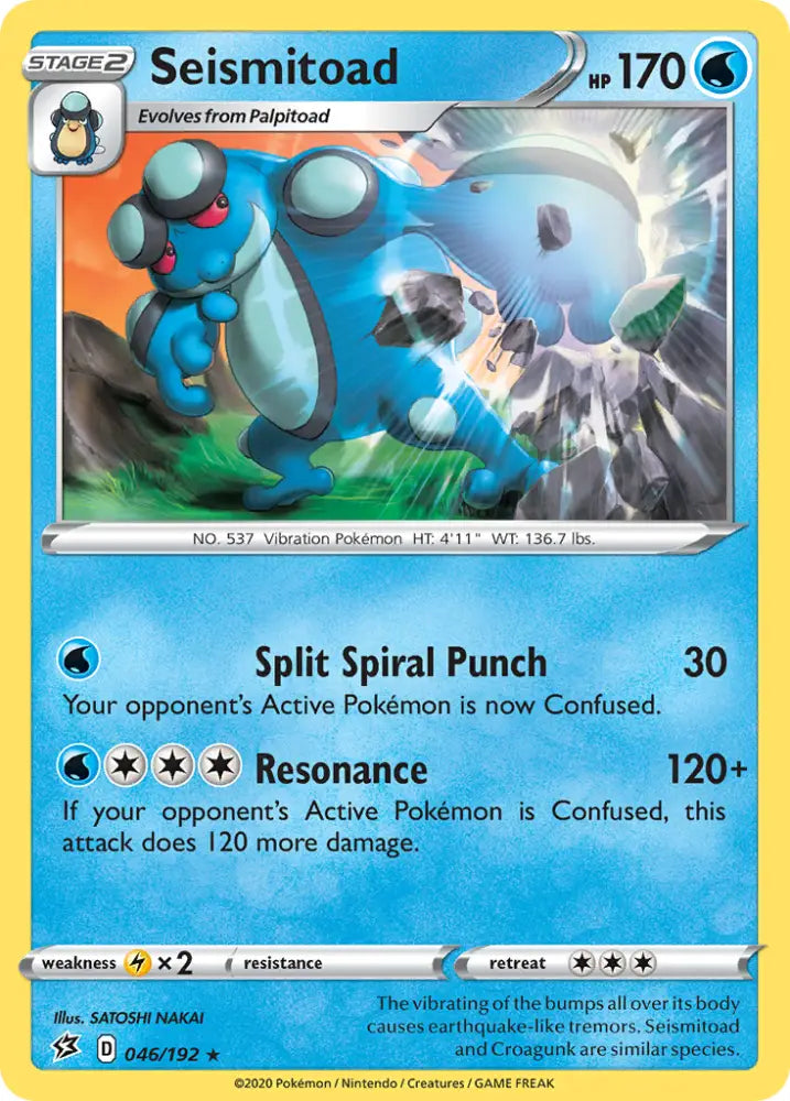 Seismitoad (046/192) [Sword & Shield: Rebel Clash] - Pokemon Single