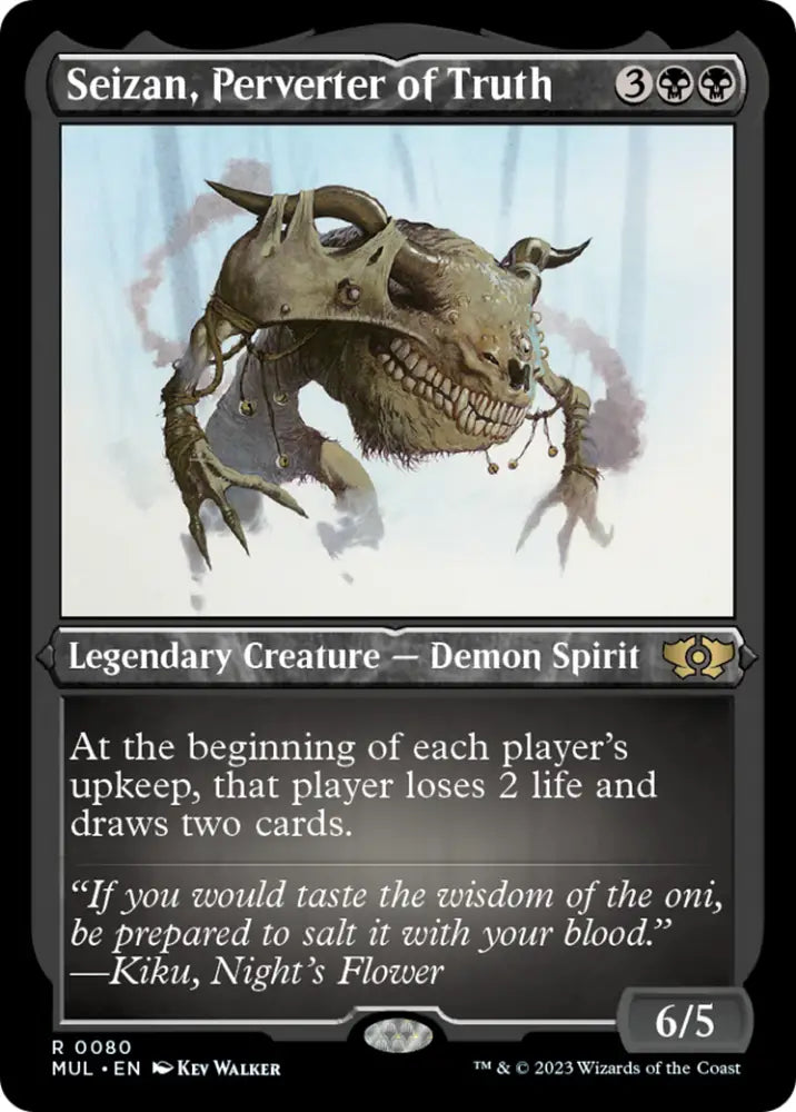 Seizan Perverter of Truth (Foil Etched) [Multiverse Legends] - MTG Single