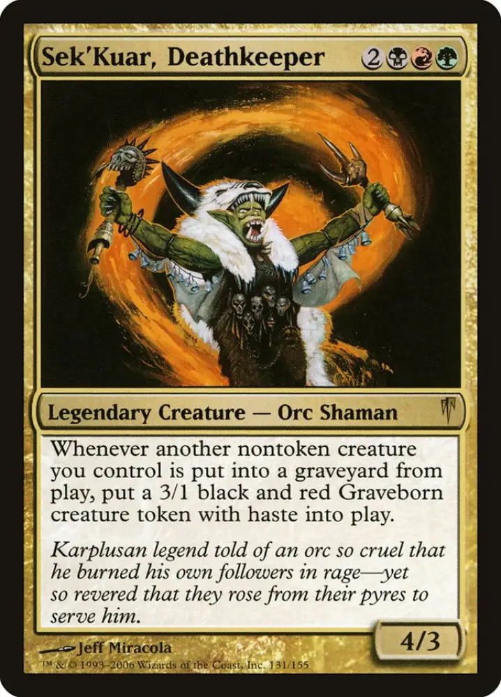 Sek’Kuar Deathkeeper [Coldsnap] - MTG Single