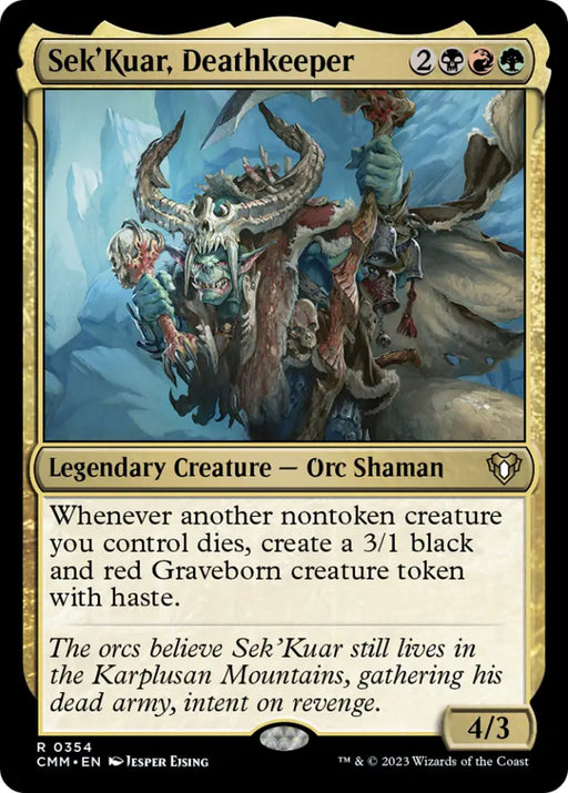 Sek’Kuar Deathkeeper [Commander Masters] - MTG Single