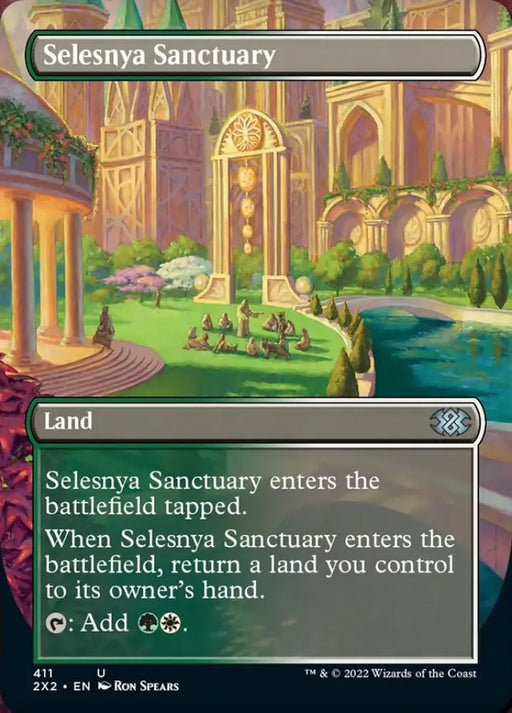 Selesnya Sanctuary (Borderless Alternate Art) [Double Masters 2022] - MTG Single