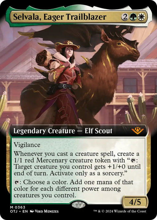 Selvala Eager Trailblazer (Extended Art) [Outlaws of Thunder Junction] - MTG Single