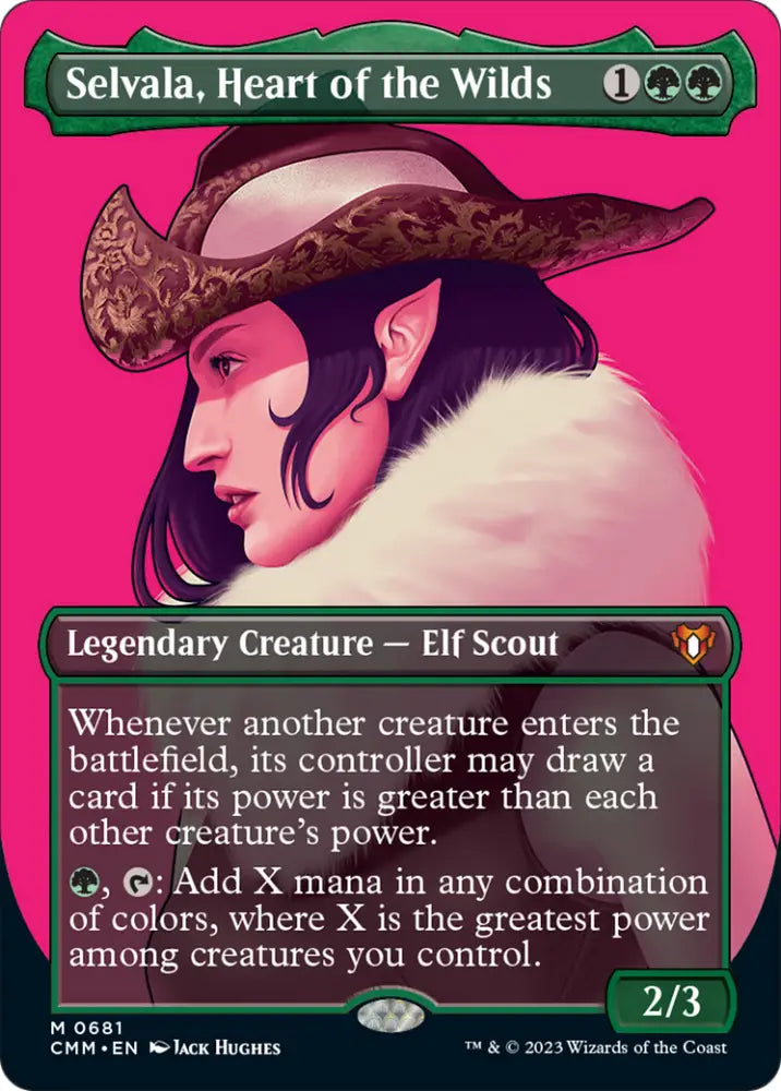 Selvala Heart of the Wilds (Borderless Profile) [Commander Masters] - MTG Single