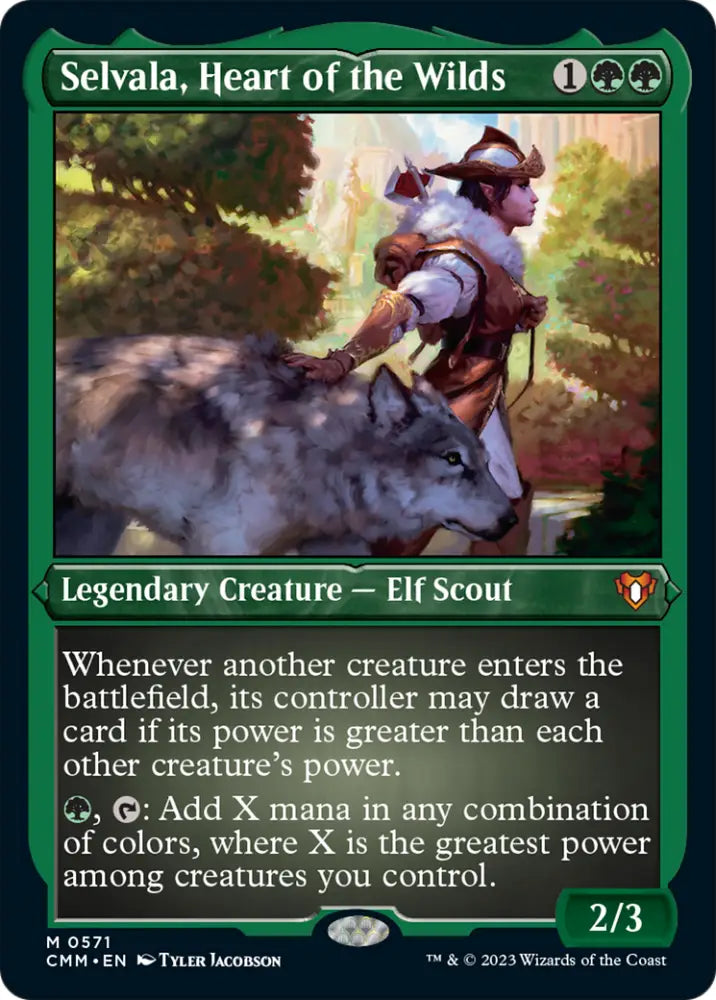 Selvala Heart of the Wilds (Foil Etched) [Commander Masters] - MTG Single