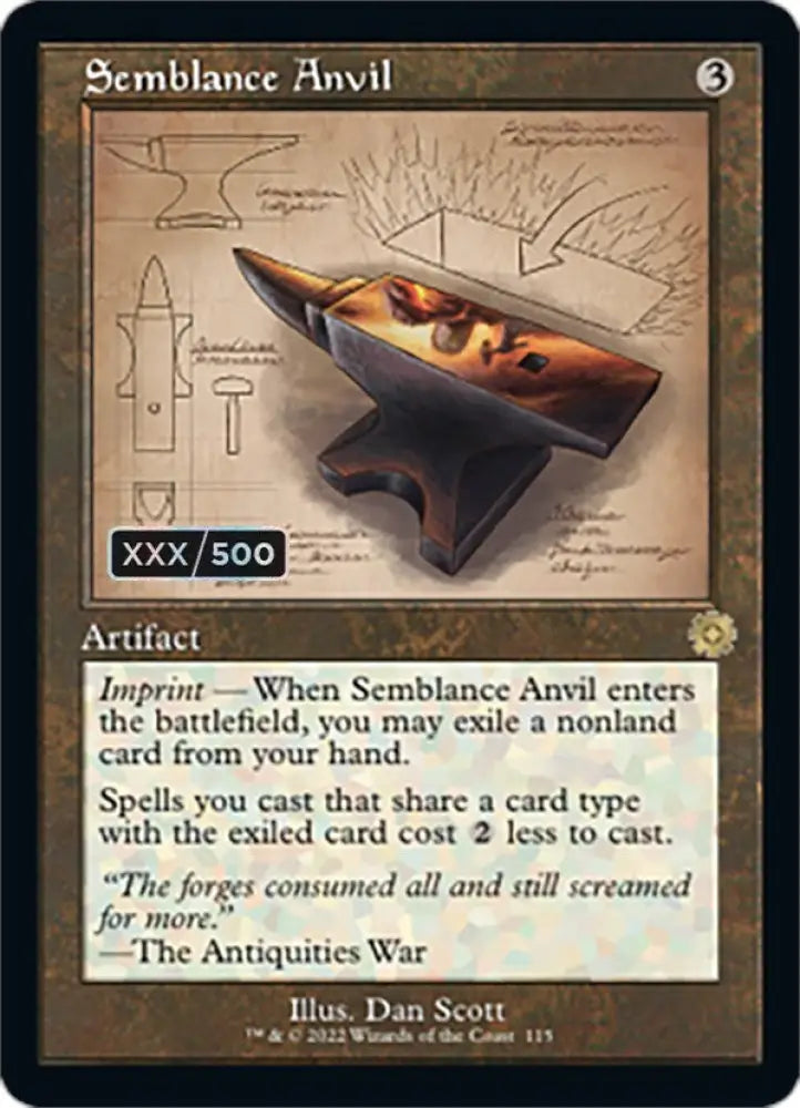 Semblance Anvil (Retro Schematic) (Serialized) [The Brothers’ War Retro Artifacts] - MTG Single