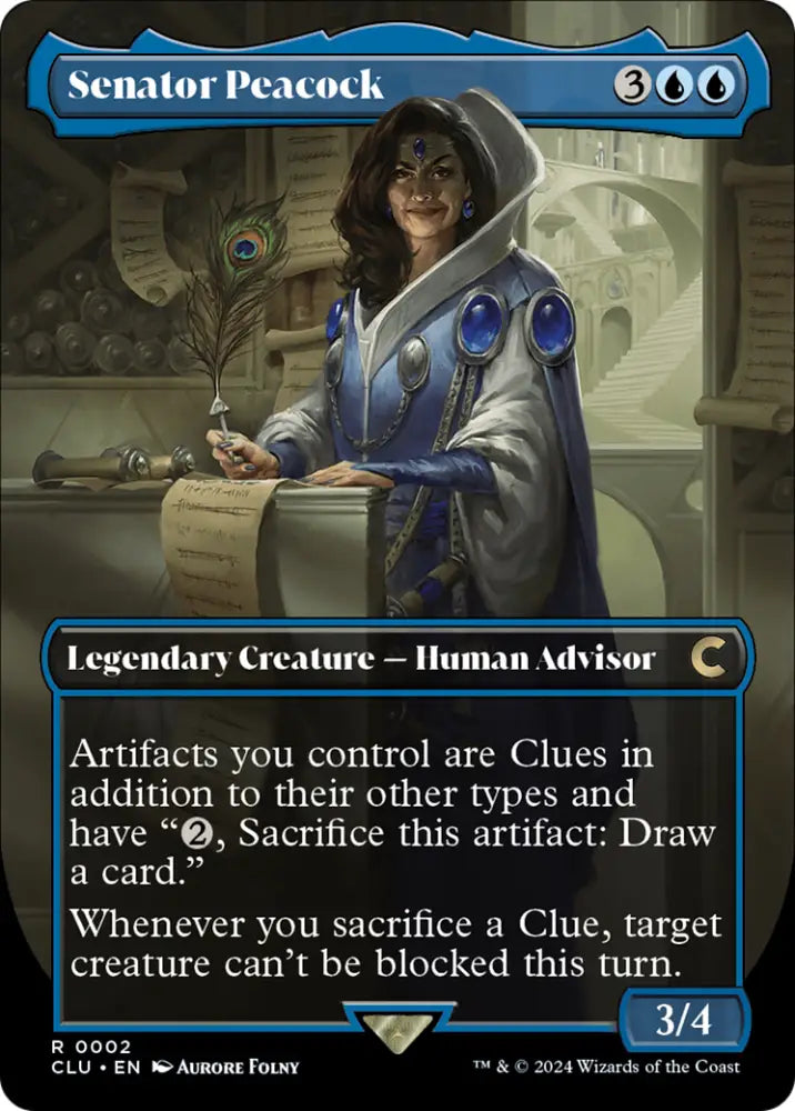Senator Peacock (Borderless) [Ravnica: Clue Edition] - MTG Single