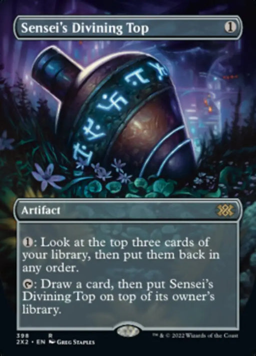 Sensei’s Divining Top (Borderless Alternate Art) [Double Masters 2022] - MTG Single