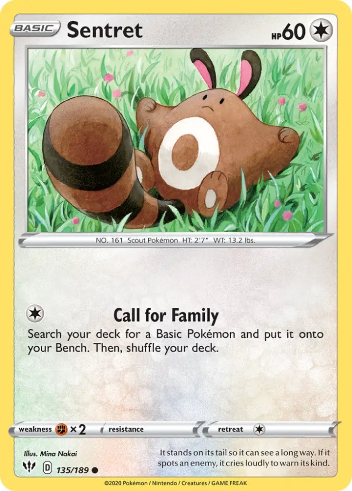 Sentret (135/189) [Sword & Shield: Darkness Ablaze] - Pokemon Single