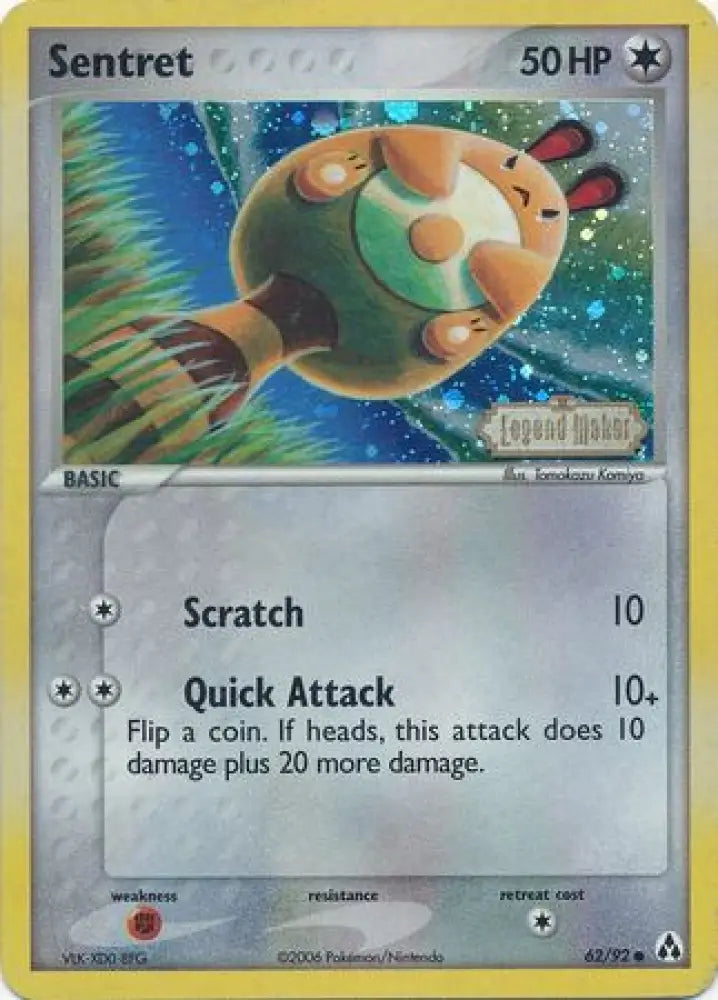 Sentret (62/92) (Stamped) [EX: Legend Maker] - Pokemon Single