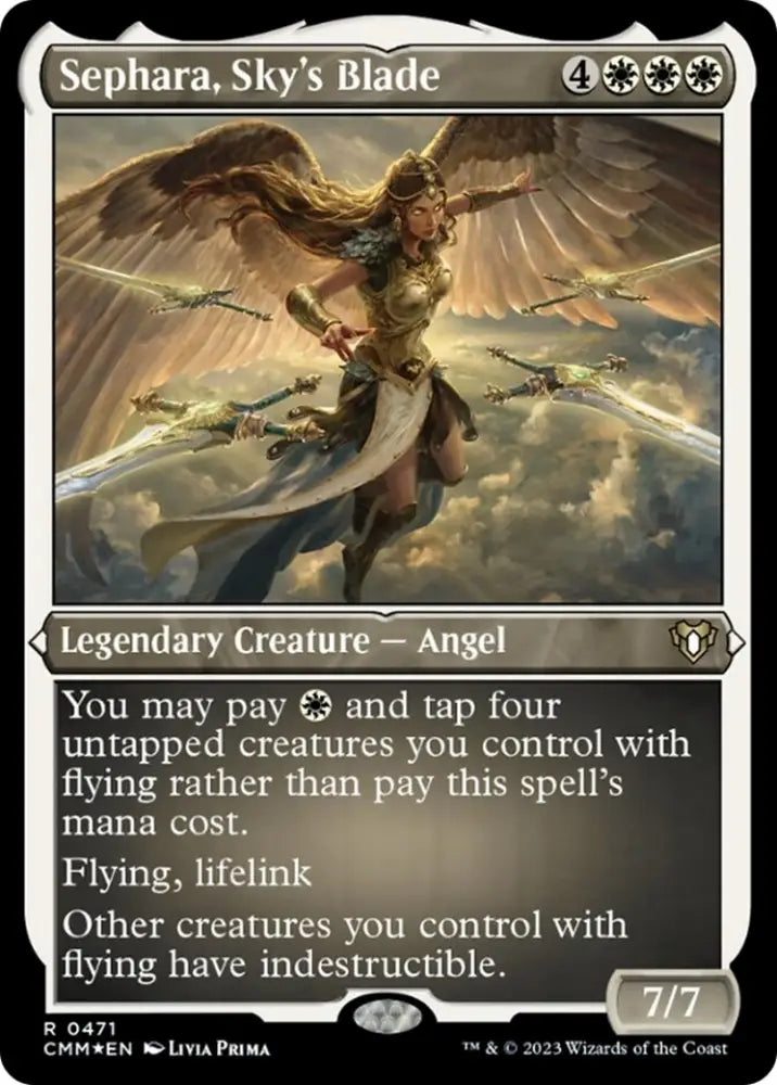 Sephara Sky’s Blade (Foil Etched) [Commander Masters] - MTG Single
