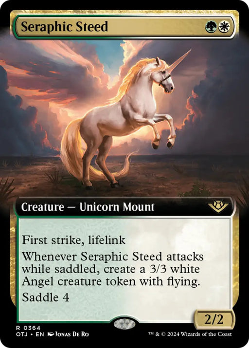 Seraphic Steed (Extended Art) [Outlaws of Thunder Junction] - MTG Single