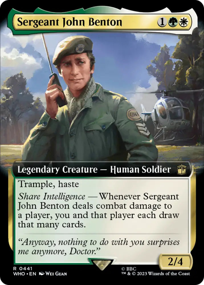 Sergeant John Benton (Extended Art) [Doctor Who] - MTG Single