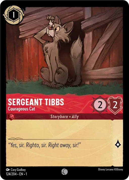 Sergeant Tibbs - Courageous Cat (124/204) [The First Chapter] - Lorcana Single