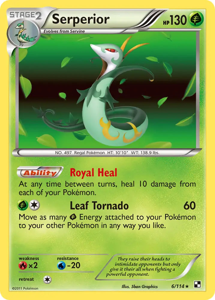 Serperior (6/114) [Black & White: Base Set] - Pokemon Single