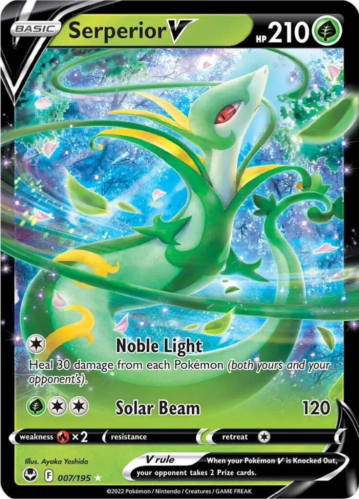 Serperior V (007/195) [Sword & Shield: Silver Tempest] - Pokemon Single