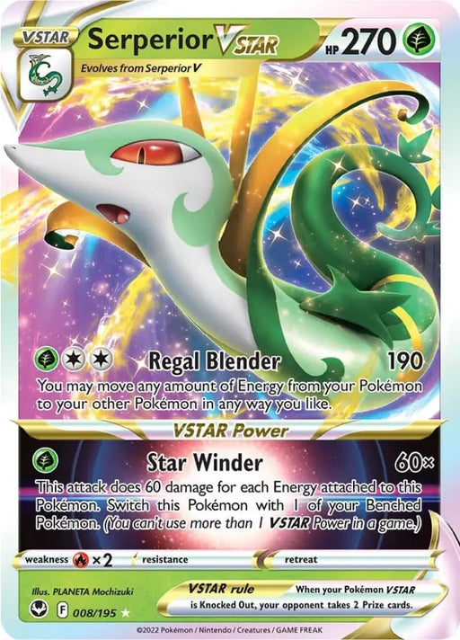 Serperior VSTAR (008/195) [Sword & Shield: Silver Tempest] - Pokemon Single