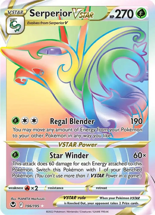 Serperior VSTAR (196/195) [Sword & Shield: Silver Tempest] - Pokemon Single