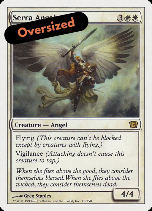 Serra Angel (9th Edition) [Oversize Cards] - MTG Single