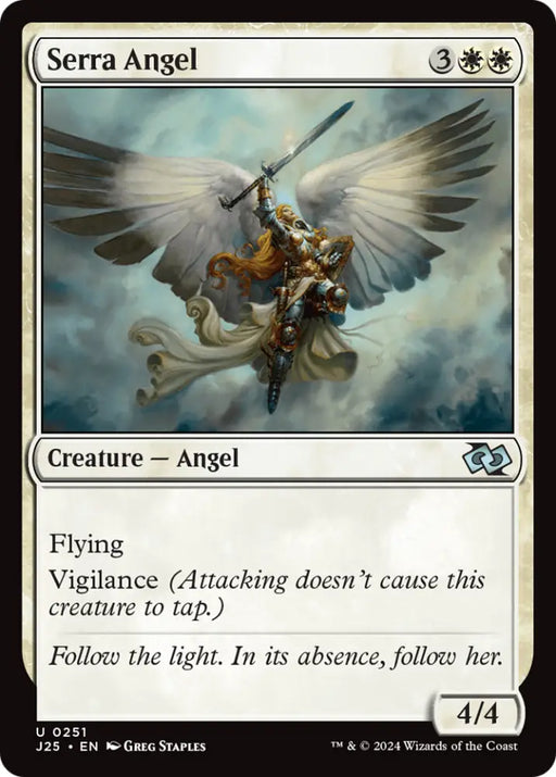 Serra Angel [Foundations Jumpstart] - MTG Single