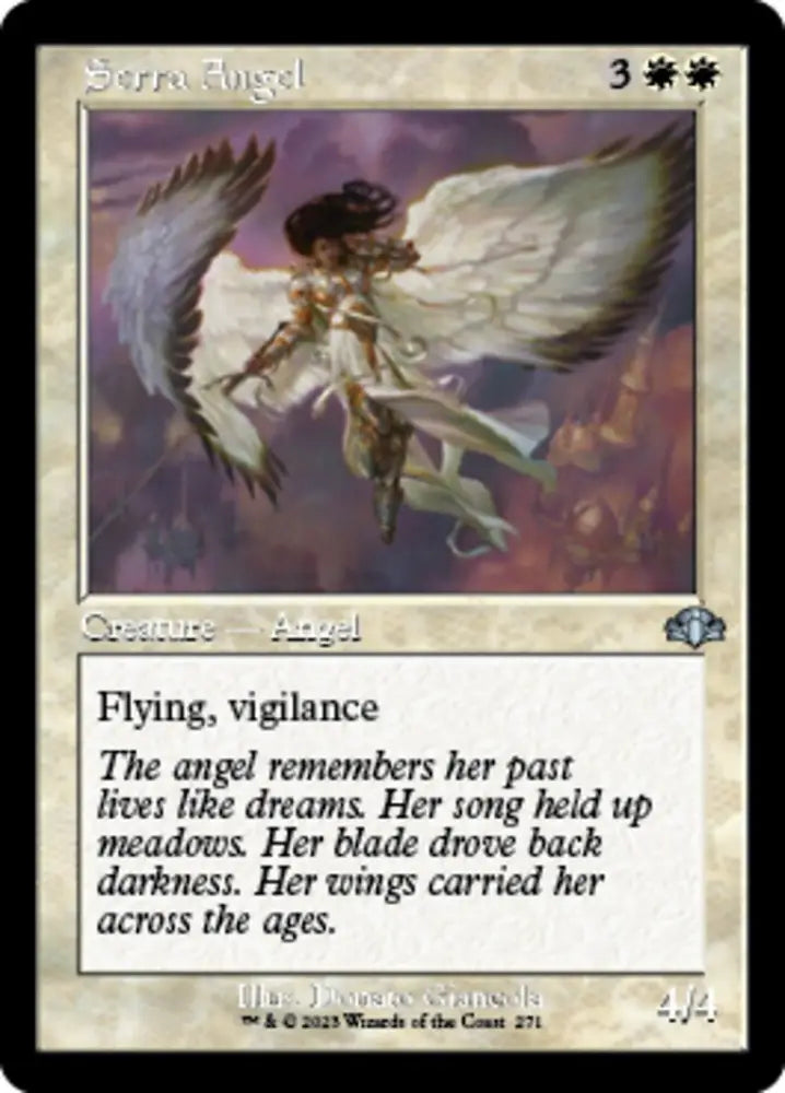 Serra Angel (Retro) [Dominaria Remastered] - MTG Single