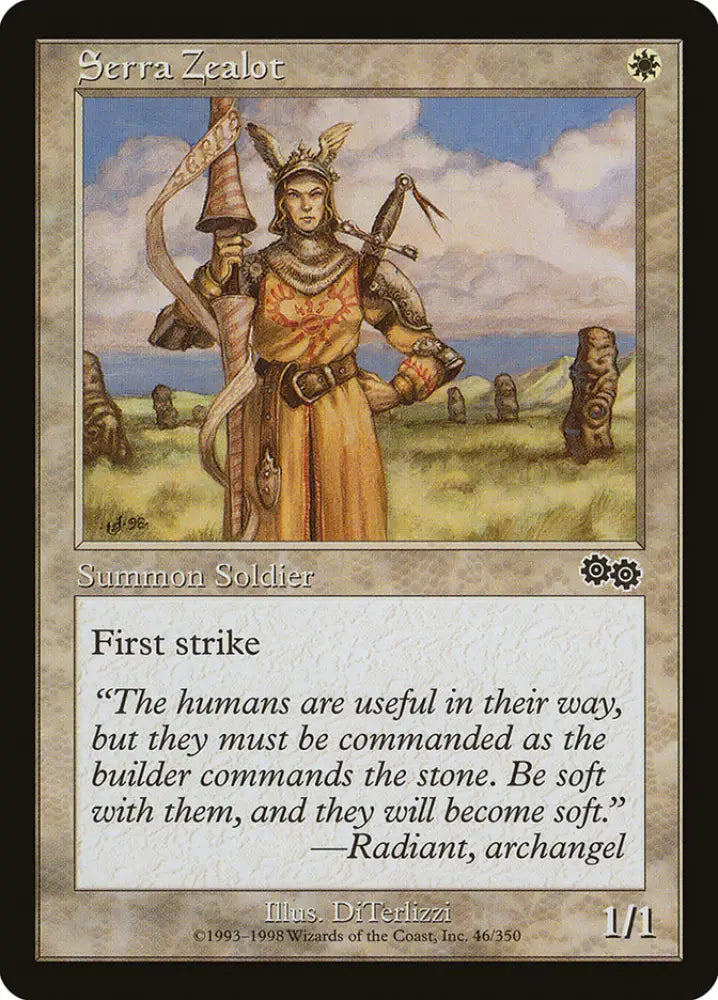 Serra Zealot [Urza’s Saga] - MTG Single