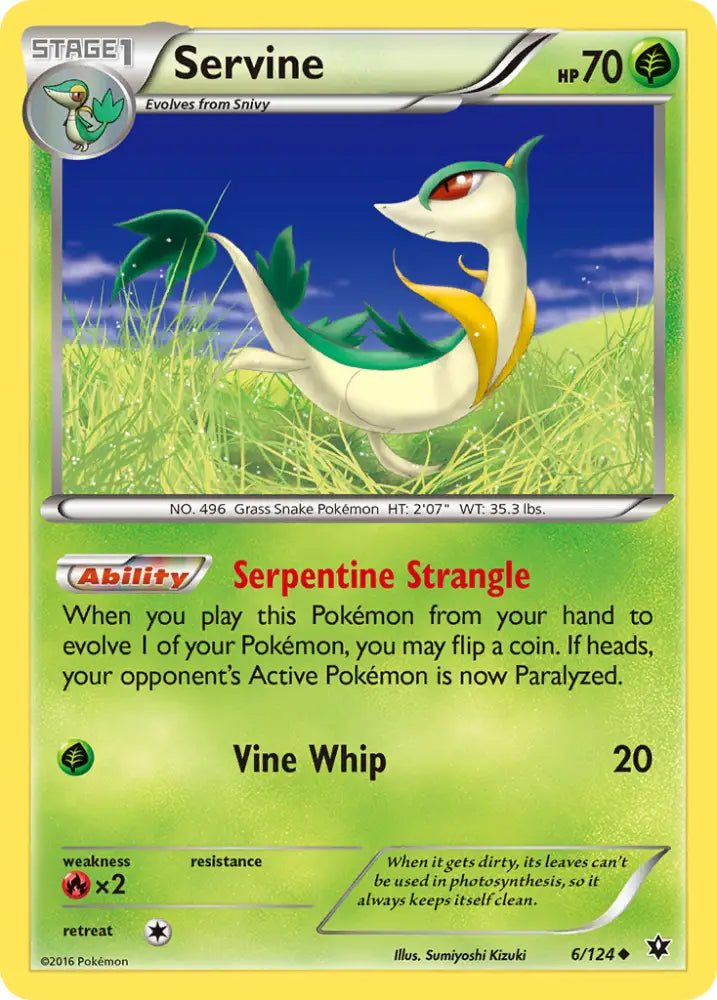 Servine (6/124) [XY: Fates Collide] - Pokemon Single