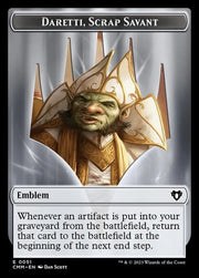 Servo // Emblem - Daretti Scrap Savant Double-Sided Token [Commander Masters Tokens] - MTG Single