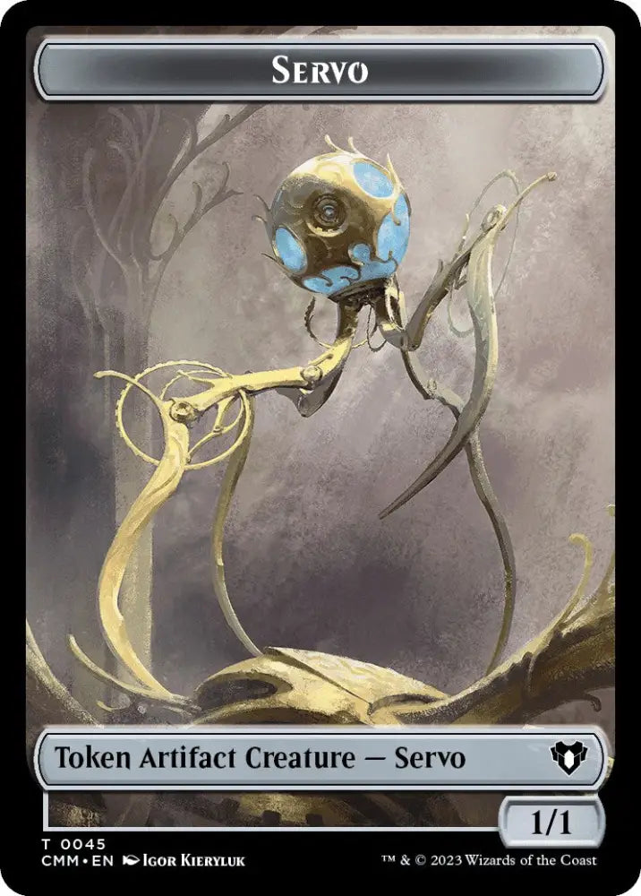 Servo // Emblem - Teferi Temporal Archmage Double-Sided Token [Commander Masters Tokens] - MTG Single