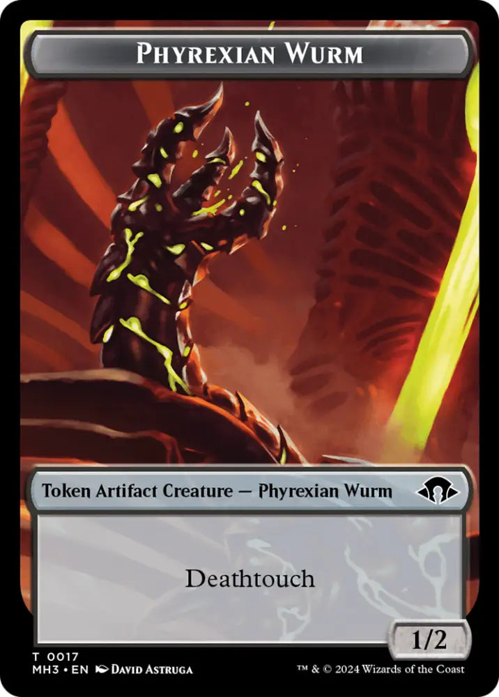 Servo // Phyrexian Wurm (0017) Double-Sided Token [Modern Horizons 3 Tokens] - MTG Single