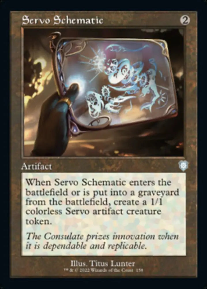 Servo Schematic (Retro) [The Brothers’ War Commander] - MTG Single