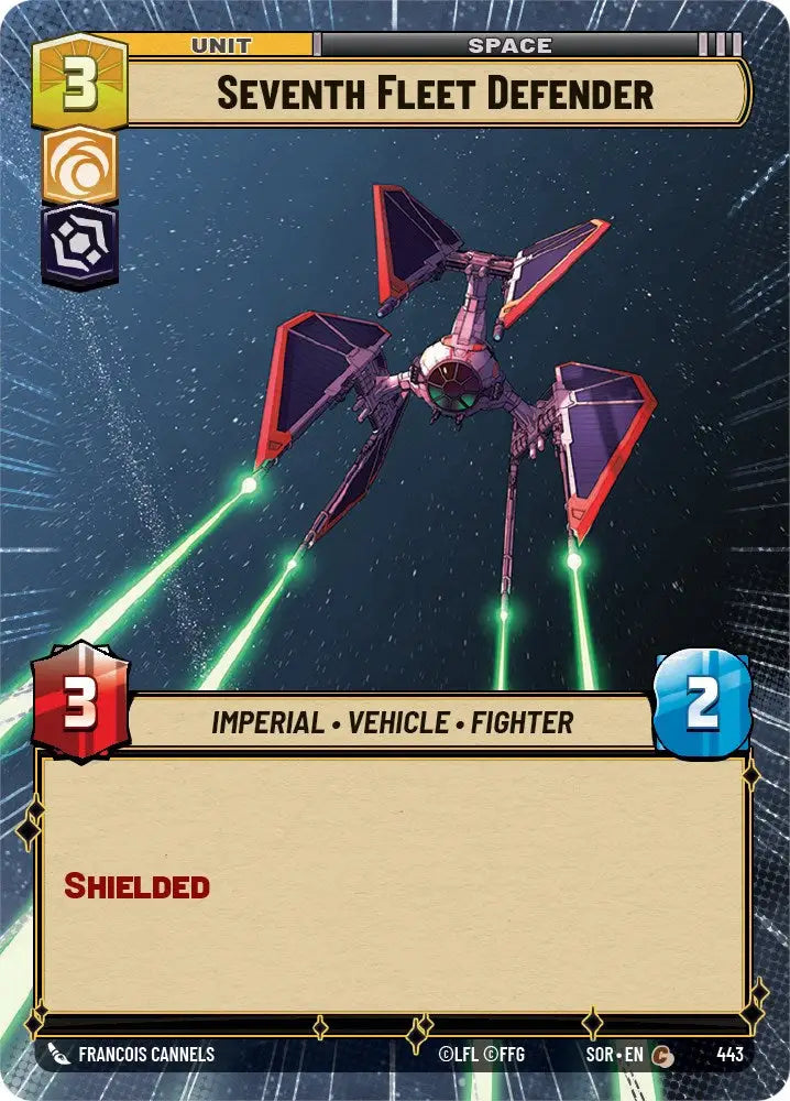 Seventh Fleet Defender (Hyperspace) (443) [Spark of Rebellion] - Star Wars: Unlimited Single