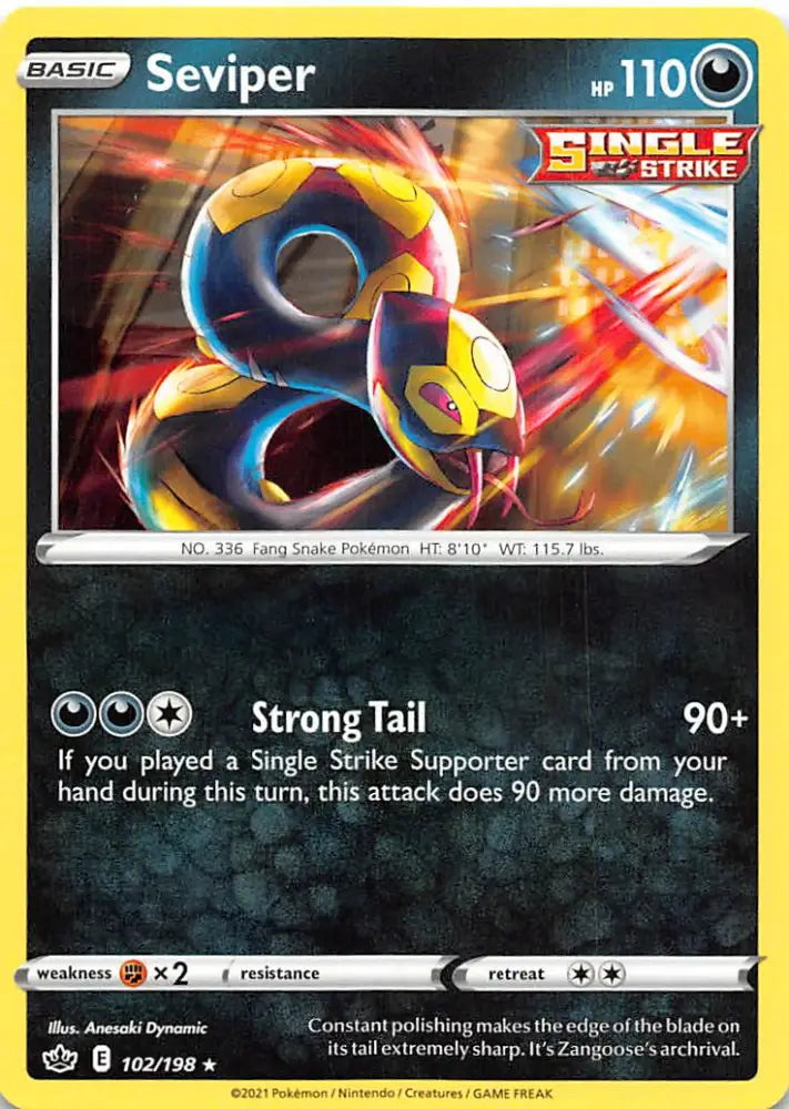 Seviper (102/198) [Sword & Shield: Chilling Reign] - Pokemon Single