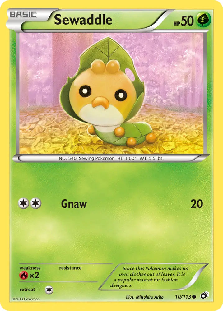 Sewaddle (10/113) [Black & White: Legendary Treasures] - Pokemon Single