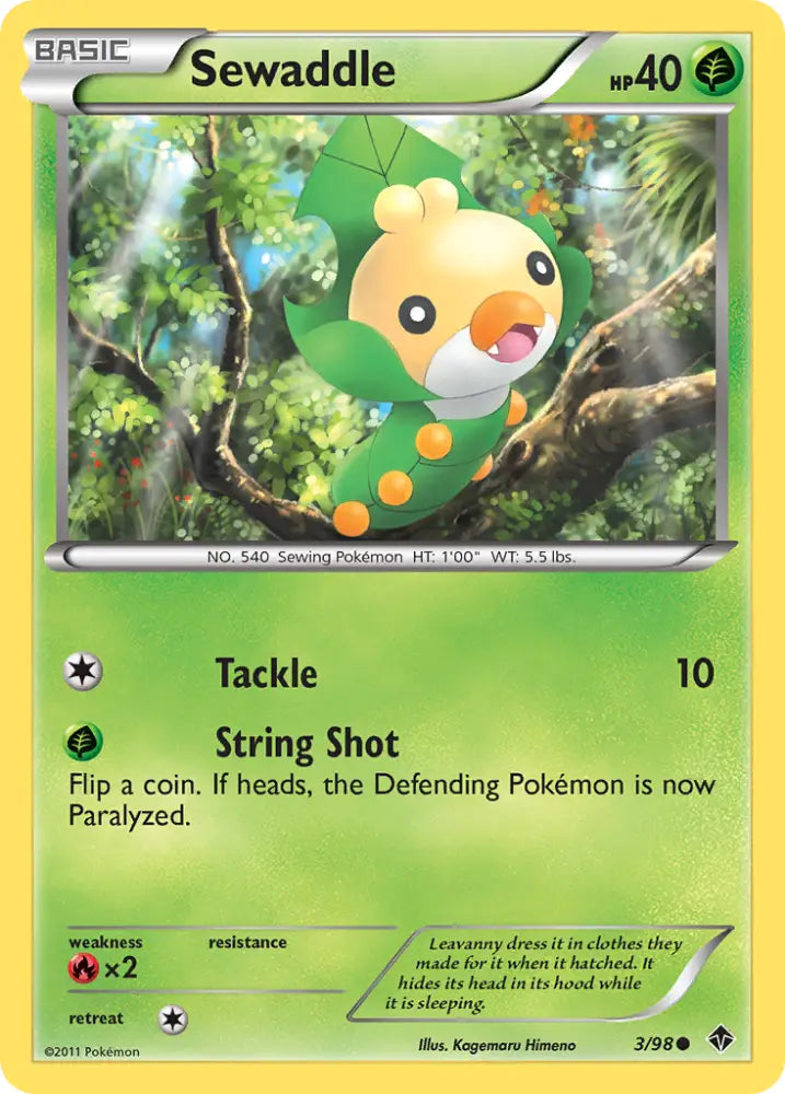 Sewaddle (3/98) [Black & White: Emerging Powers] - Pokemon Single