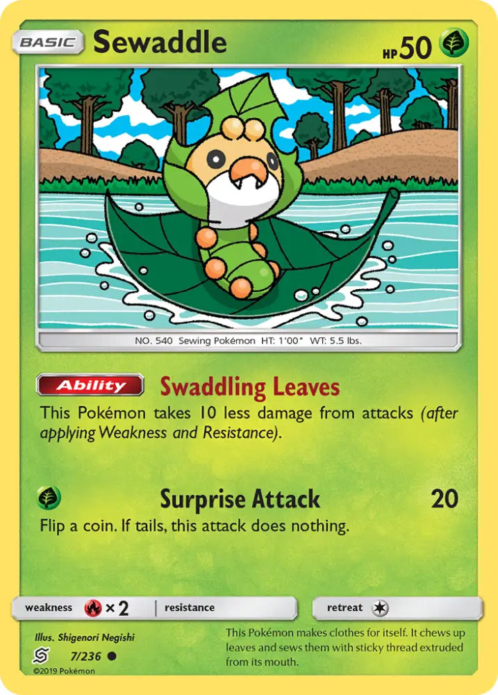Sewaddle (7/236) [Sun & Moon: Unified Minds] - Pokemon Single