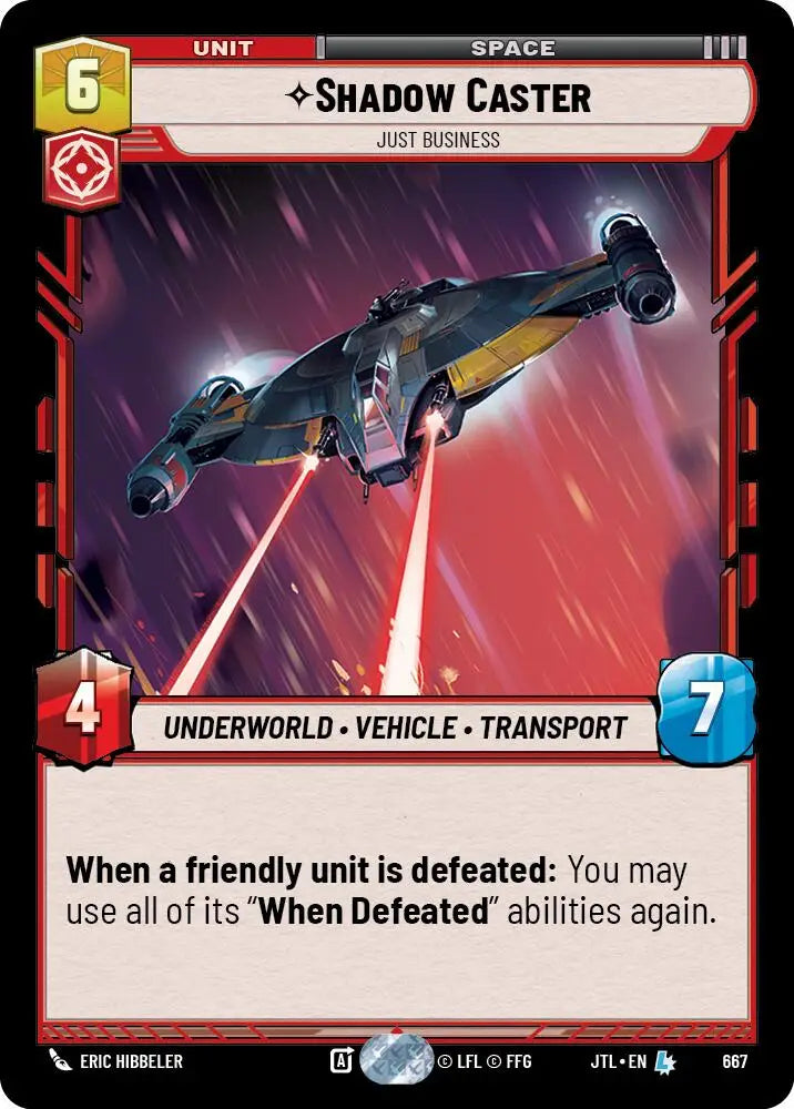Shadow Caster - Just Business (Foil) (667) [Jump to Lightspeed] - Star Wars: Unlimited Single