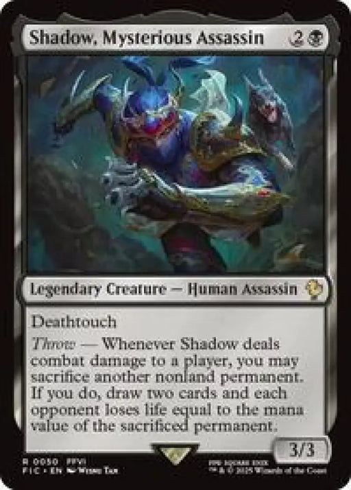 Shadow, Mysterious Assassin (Surge Foil) (50) [Final Fantasy Commander]
