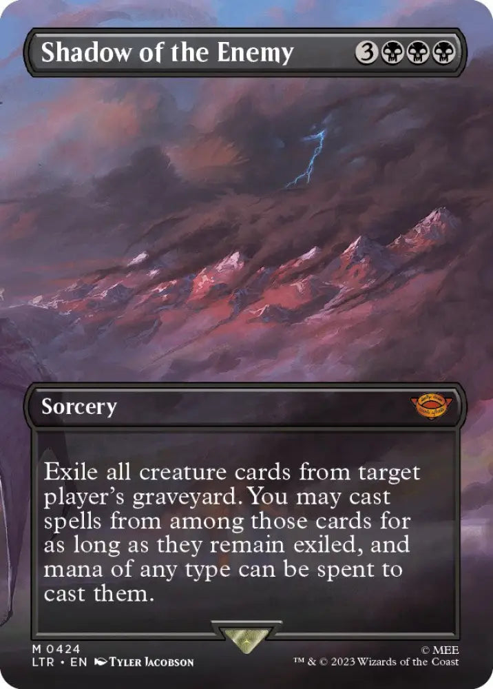 Shadow of the Enemy (Borderless Alternate Art) [The Lord of the Rings: Tales of Middle-Earth] - MTG Single