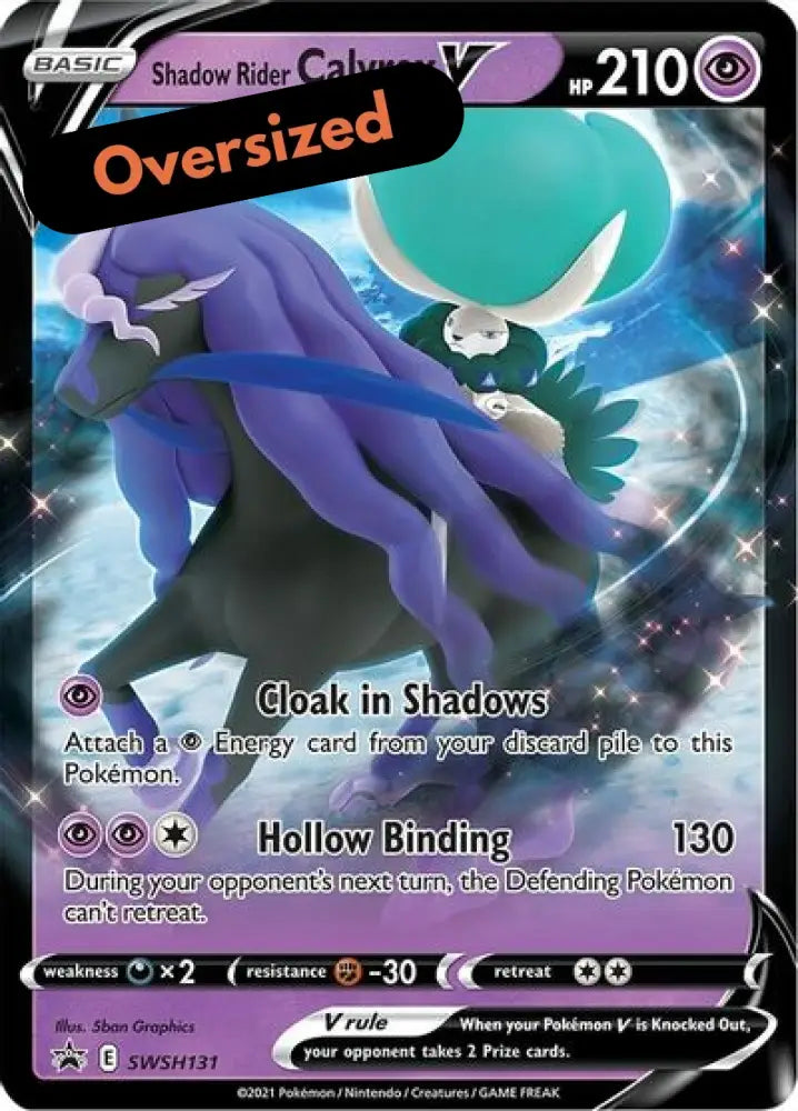 Shadow Rider Calyrex V (SWSH131) (Jumbo Card) [Sword & Shield: Black Star Promos] - Pokemon Single